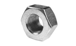 Metal nut isolated on white background. Chromed screw nut isolated. Steel nut isolated. Tools for work.