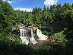 Beautiful Sunny Day in Summer at Blackwater Falls in West Virginia
