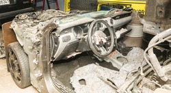 car and vehicles spares parts after an accident