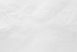 Abstract white paper crease or crumpled texture background , top view , flat lay.