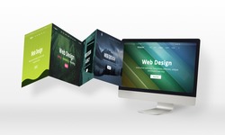 Web design concept with web pages come out of the computer display. Creative flat design web pages