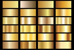 Gold background texture vector icon seamless pattern. Light, realistic, elegant, shiny, metallic and golden gradient illustration. Mesh material. Design for frame, ribbon, coin, abstract