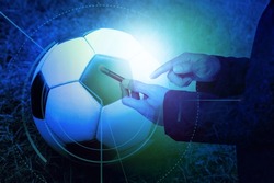 Online sport betting and soccer betting application concept