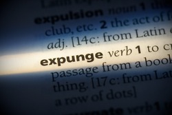 expunge word in a dictionary. expunge concept, definition.