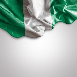 Waving flag of Nigeria, Africa