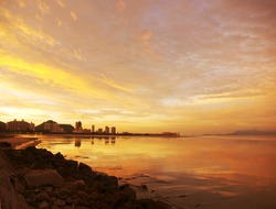 Penang beach late afternoon