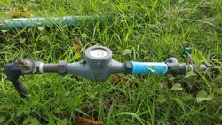 Water meter in the garden.