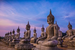 Big buddha statue  sit  in  thailand