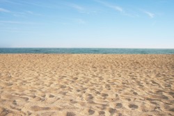 Beach with sand.