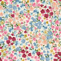 Blooming midsummer meadow seamless pattern. Plant background for fashion, wallpapers, print. A lot of different flowers on the field. Liberty style millefleurs. Trendy floral design