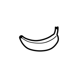 Sketch cartoon banana drawings single peeled peel on the white background Vector clip art illustration collection fruit