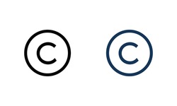 Copyright icon for web and mobile
