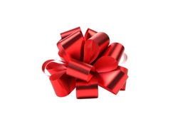 Big red bow. Isolated on a white background