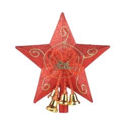 Red star christmas decoration. Isolated on a white background.