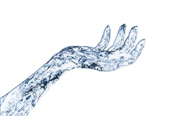 Abstract Water hand