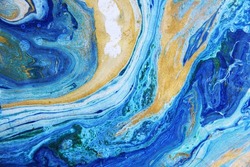 Beautiful abstract background. Сolor mixed acrylic paints. Abstract ocean- ART. Natural Luxury. Stones like marble contain all the history and secrets of the Earth.