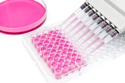 In vitro cellular assay using multi pipette and 96 well micro plate
