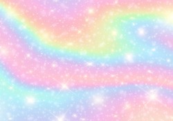 Abstract Pink Kawaii Cloud & Rainbow Background - Free Stock Photo by ...