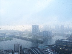 Raining Windows in Tokyo Aerial