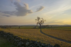 Gettysburg at Sunset. This is Cemetery Hill where Picket's Charge occurred on the final day of battle.