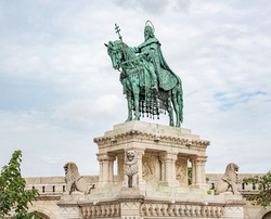 Monument to the Hungarian king Matyas in Budapest, Hungary.
