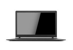 Laptop isolated on white background. With clipping path.
