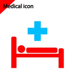 Medical icon on white background. Hospital sign. Cross icon.
