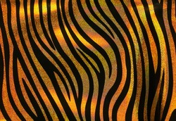 Background with a pattern of tiger stripes, tiger color. Tiger stripes.Tiger skin background or texture.