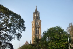 Rajabai Clock Tower, Heritage building, University of Mumbai campus, Mumbai, Maharashtra, India, Southeast Asia.