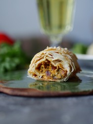 greece style filo patties with vegetables