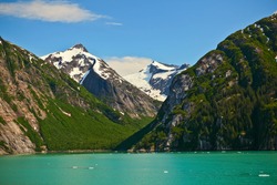 Green Glacial waters of the inside passage, Alaska, USA