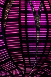 Vibrant Pink and Purple Las Vegas Casino Neon Lights Signage Background