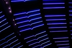 Blue Las Vegas Casino Neon Lights Signage Background