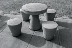 modern design concrete cement benches handmade