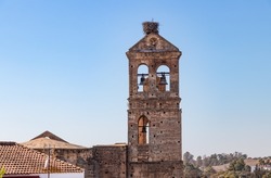 Bell Tower of Church of Santa María de la Granada in Niebla, Huelva, Spain