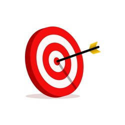 abstract target vector illustrations. the target for archery sports or business marketing goal. target focus symbol sign 