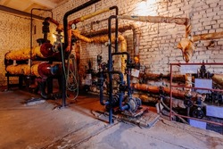 Pipeline nod in the boiler room