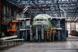 Process of assembling of aircraft in the factory