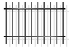 Prison bars. Vector illustration. Jail.