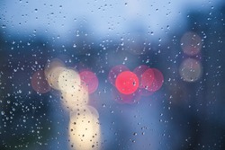 Rainy days,Rain drops on window,rain background,rain and bokeh,rainy weather