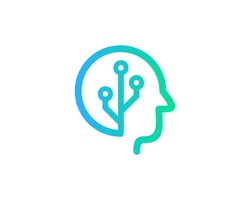 Brain Tech Mind Data Logo Design Template