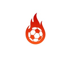 Soccer Fire Logo Design Element
