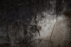 Fragment of old grungy texture with chipped paint and cracks or grey pattern