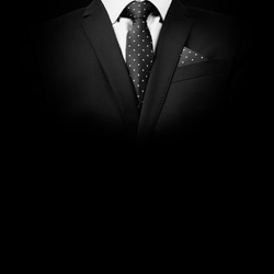 man in suit on a black background. studio shot