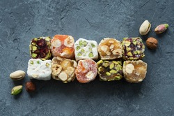 Oriental sweets. Turkish delight
