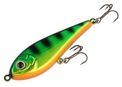 Fishing lure isolated on white. Wobbler in three color. Green and black colors.