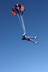Student during parachute deployment sequence