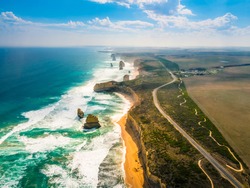 Amazing Nature of Twelve Apostles by the Great Ocean Road in Australia.