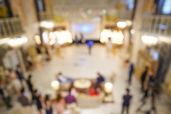 Blurred images of Atmosphere, banquet stage, elegant banquet in a large banquet hall