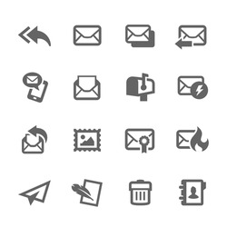 Simple Set of Mail Related Vector Icons for Your Design.